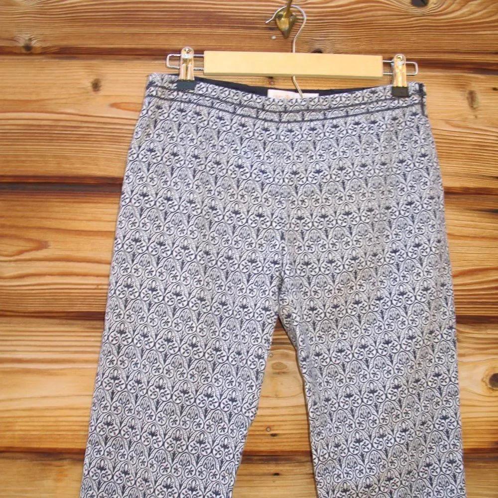 Tory Burch Heidi Slim Fit Print Pants